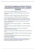 AQA GCSE COMBINED SCIENCE PHYSICS &vert;ELABORATED QUESTION &vert;100&percnt; CORRECT  ANSWER