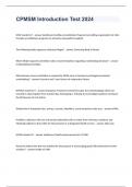 CPMSM Introduction Test Questions and Answers 2024&period;