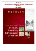 The Economics of Money, Banking, and Financial Markets  9th Edition By Frederic S. Mishkin |All Chapters,  Latest-2024|