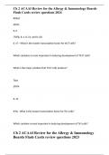 Ch 2 ACAAI Review for the Allergy & Immunology Boards Flash Cards review questions 2024