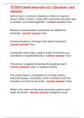 TCDHA dental materials test 3 Questions And Answers 