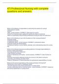 ATI Professional Nursing with complete questions and answers&period;