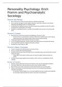 History of Fromm and psychoanalytic sociology