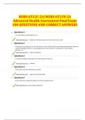 NURS-6512 Advanced Health Assessment Final Exam 100 QUESTIONS AND CORRECT ANSWERS