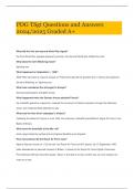 PDG TSgt Questions and Answers 2024&sol;2025 Graded A&plus;