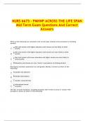 NURS 6675 – PMHNP ACROSS THE LIFE SPAN  Mid Term Exam Questions And Correct  Answers