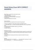 Hawaii Notary Exam WITH CORRECT ANSWERS 