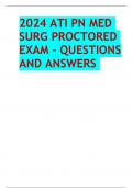 2024 ATI PN MED SURG PROCTORED EXAM – QUESTIONS AND ANSWERS