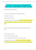 Colorado Contracts and Regulations Final Exam &lpar;2023&sol;2024&rpar; Already Passed