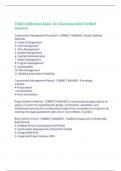 CCM Certification Exam 151 Questions with Verified Answers&comma;100&percnt; CORRECT