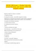 MGMT 200 Exam 1 - Purdue University Actual Questions and Answers 2024 with complete solution