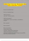 USMLE Step 1 First Aid - Biochemistry 2024 Study Guide(100% Verified)