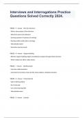 Interviews and Interrogations Practice Questions Solved Correctly 2024&period;