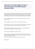 Interview and Interrogations Exam Assessesment Test With Quality Answers 2024&period;