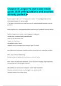 Chapter 8-Longterm care exam study guide 2024 with questions and answers already graded a+.