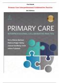 Primary Care Interprofessional Collaborative Practice 6th Edition Test Bank By Terry Mahan Buttaro, Patricia Polgar-Bailey, Joann Trybulski | Chapter 1 – 228, Latest-2024|