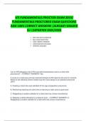 ATI FUNDAMENTALS PROCTOR EXAM 2019&sol;  FUNDAMENTALS PROCTORED EXAM QUESTIONS  AND 100&percnt; CORRECT ANSWERS &vert;ALREADY GRADED  A&plus;&plus;&vert;UPDATED 2022&sol;2023