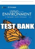 Test Bank For Living in the Environment - 20th - 2021 All Chapters - 9780357142202