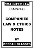 CMA COMPANIES ACT AND ETHICS SHORT NOTE