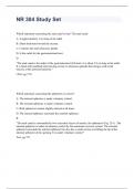 NR 304 Exam 3 Study Set with rationale