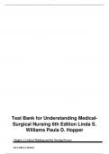 Test Bank for Understanding MedicalSurgical Nursing 6th Edition Linda S. Williams Paula D. Hopper