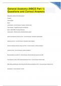 General Anatomy &lpar;NBCE Part 1&rpar; Questions and Correct Answers