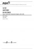 AQA GCSE HISTORY 8145/2B/D Paper 2 Section B/D Restoration England, 1660–1685Mark scheme June 2023
