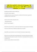 MH 701 SAFETY EXAM #2 Summer 20 Questions and answers with 100% correct solutions | A+ Grade