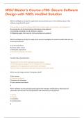 WGU Master s Course C706 - Secure Software Design EXAM BUNDLE QUESTIONS AND ANSWERS 