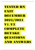 HESI RN  EXIT  DECEMBER  2023/2024  V1_V3  COMPLETE  RETAKE  QUESTIONS  AND ANSWERS