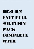HESI RN  EXIT FULL  SOLUTION  PACK  COMPLETE  WITH  ANSWERS  V1  2023/2024