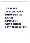 HESI RN  EXIT ACTUAL TEST  PROCTORED EXAM UPDATED  NOVEMBER  23 RD 2023 WITH  SOLUTIONS