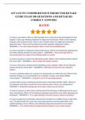 ATI VATI PN COMPREHENSIVE PREDICTOR RETAKE GUIDE EXAM 200 QUESTIONS AND DETAILED ANSWERS AGRADE