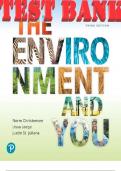 TEST BANK for The Environment and You 3rd Edition by  Christensen  Norm, Leege Lissa & St. Juliana
