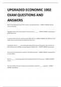 UPGRADED ECONOMIC 1002 EXAM QUESTIONS AND ANSWERS 