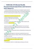  NURS RN ATI Mental Health Proctored Exam Questions and Answers 2023 Rated A&plus; 