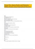 Texas Fire Alarm Rules and Statutes TFM11 Exam 2024 Guaranteed Success