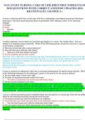 NGN ATI RN NURSING CARE OF CHILDREN PROCTORED EXAM 2020 QUESTIONS WITH CORRECT ANSWERS UPDATED-2024 &RATIONALES .GRADED A+