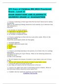 ATI Care of Children RN 2023 Proctored Exam - Level 3&excl; EXAM QUESTIONS AND ELABORATE  ANSWERS GRADE A&plus; GUARANTEED