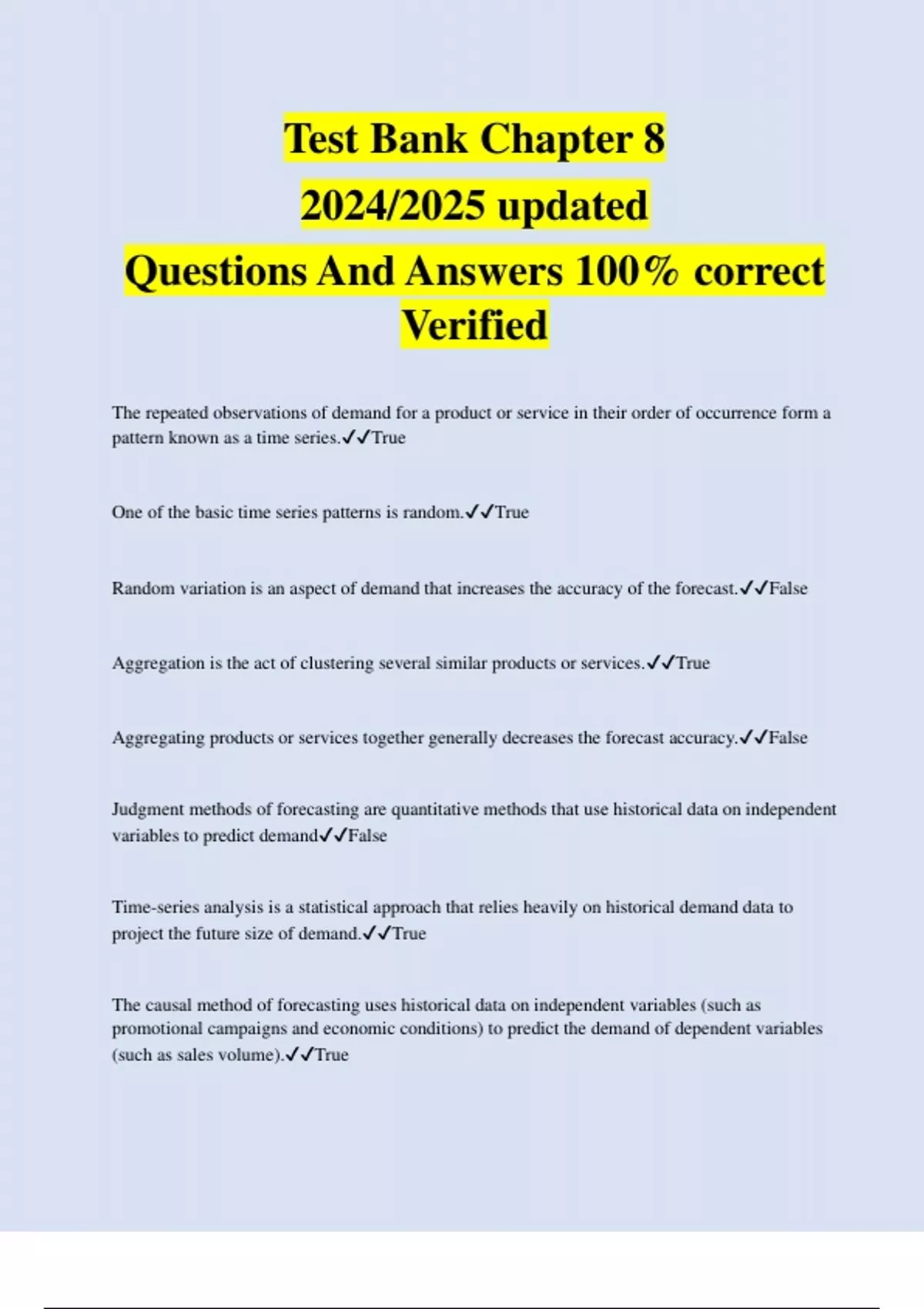 Test Bank Chapter 8 2024/2025 updated Questions And Answers 100% ...