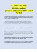 FAA ADX Test Bank 2024&sol;2025 updated Questions And Answers 100&percnt; correct Verified