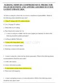 NURSING NR505 RN COMPREHENSIVE PREDICTOR EXAM QUESTIONS AND ASWERS ASSURED SUCCESS LATEST UPDATE 2024 &period;