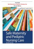  Safe Maternity & Pediatric Nursing Care Second Edition Test Bank By  Luanne Linnard-Palmer and Gloria Haile Coats | Chapter 1 – 38, Latest-2024|