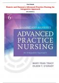  Hamric and Hanson's Advanced Practice Nursing An Integrative Approach 6th Edition Test Bank By Mary Fran Tracy, Eileen T. O'Grady | All Chapters, Latest-2024|