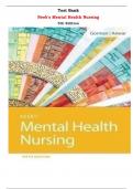  Neeb's Mental Health Nursing 5th Edition Test Bank By Linda M. Gorman, Robynn Anwar | Chapter 1 – 22, Latest-2024|