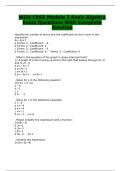 WGU C955 Module 3 Basic Algebra Exam Questions With Complete Solution