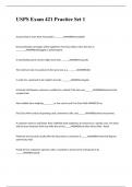 USPS Exam 421 Practice Set 1 Questions and Answers 2024