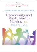 Community and Public Health Nursing 3rd Edition Test Bank By Rosanna DeMarco and Judith Healey-Walsh | Chapter 1 – 25, Latest-2024|