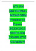 ATI PN  MATERNAL  NEWBORN Proctored  Exam  2022/2023 VERIFIED  COMPLETE  VERSION
