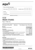 GCSE AQA May 2023 Media Studies Paper 2